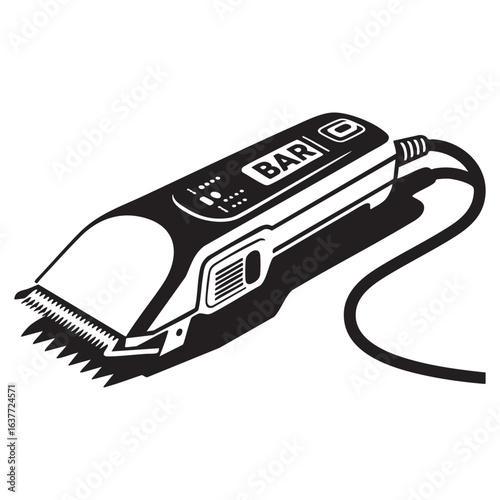 electric shaver isolated on white