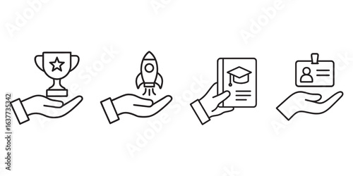 Career Development and Opportunity Icon Set