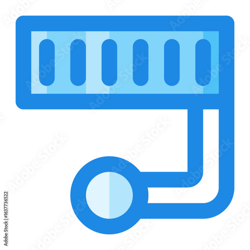 Computer Water Cooler blue filled icon