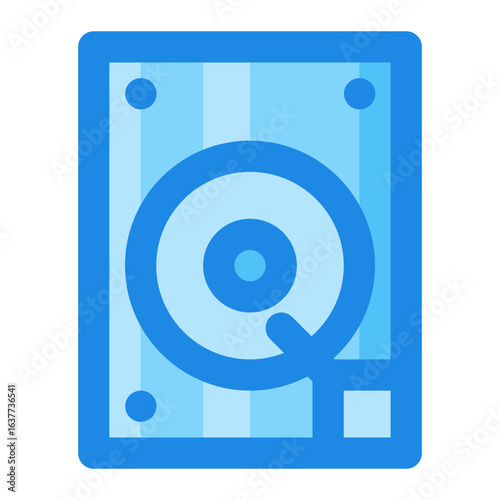 Cuadro en lienzo Hard Disk blue filled icon