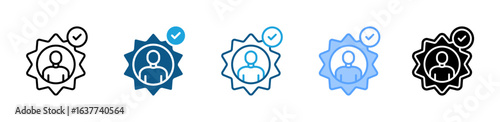 Trustworthiness icon sheet multiple style collection