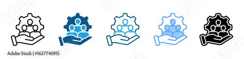Responsibility icon sheet multiple style collection