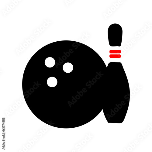 bowling ball and pin