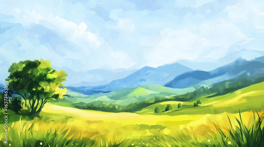 Obraz premium Breathtaking view of a mountain range with a spruce forest on a sunny day.