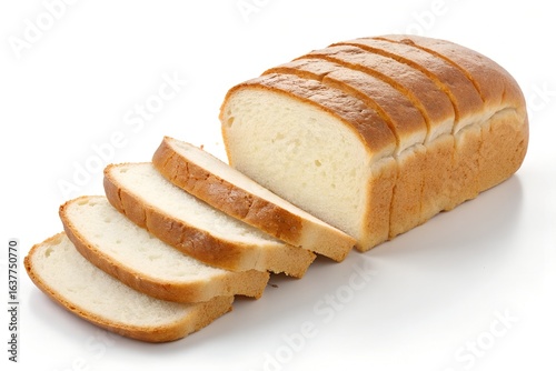 Freshly Sliced White Bread Loaf