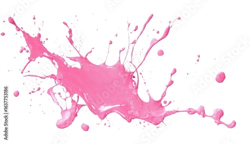 Fototapeta Naklejka Na Ścianę i Meble -  Pink paint splash on white background