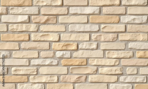 Wallpaper Mural Textured light-colored brick wall, adding warmth and character to any space. Torontodigital.ca
