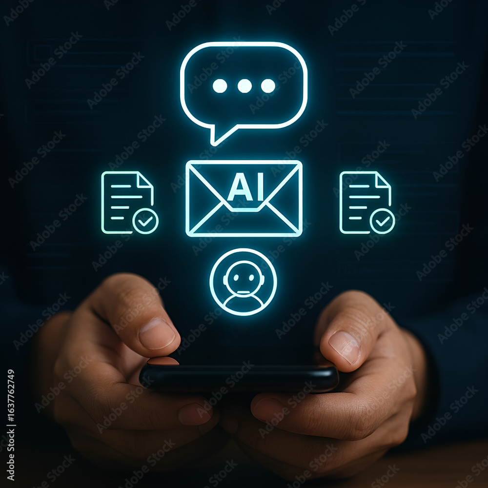 Naklejka premium hand holding smartphone with social network icon