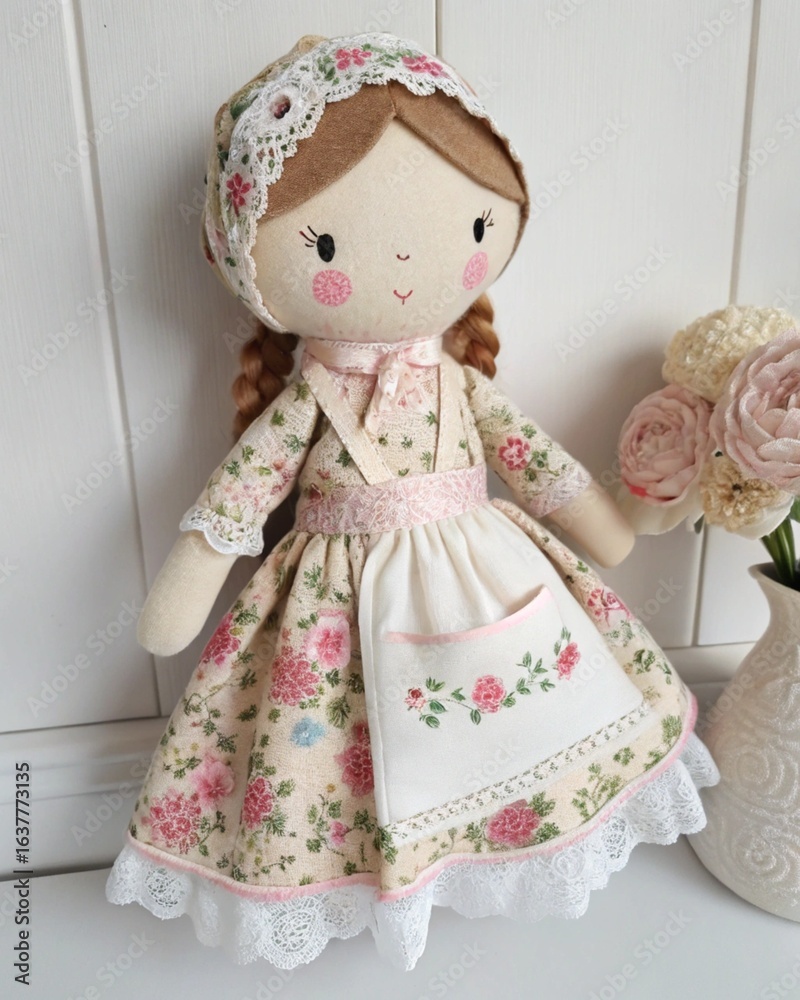 Fototapeta premium doll in a pink dress