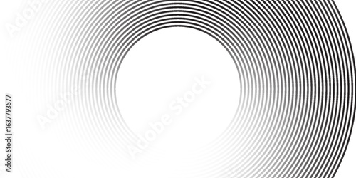 Black mascara circular texture, brush stroke isolated on white background. vector illustration modern eps10