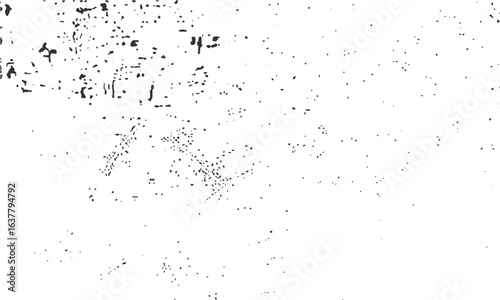 Grunge surface texture with black and white chips cracks and dusty effect. Dark monochrome grunge background with chips cracks scuffs and vintage wear