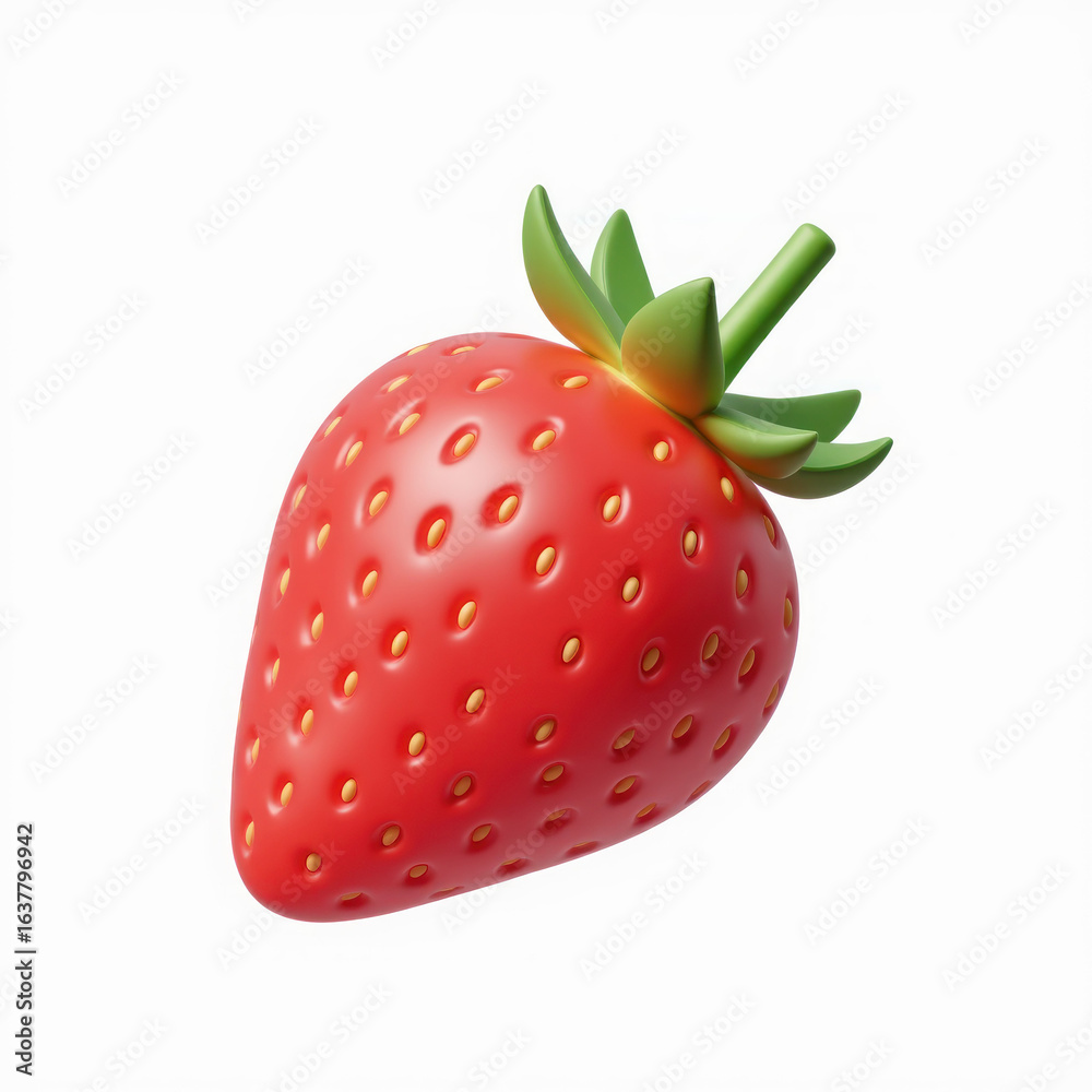 Fototapeta premium 3D Rendered Strawberry