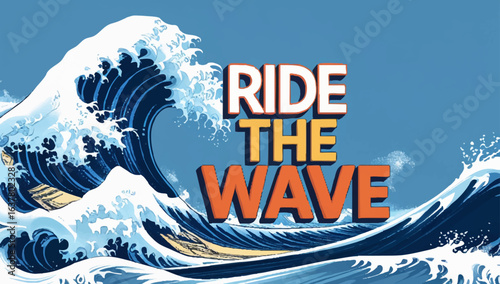 Dynamic ocean waves beckon adventure and excitement, perfect for vibrant summer promotions and inspiring travel campaigns Ride the Wave