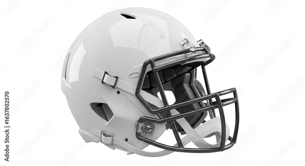 Fototapeta premium Premium White Football Helmet Superior Protection Style
