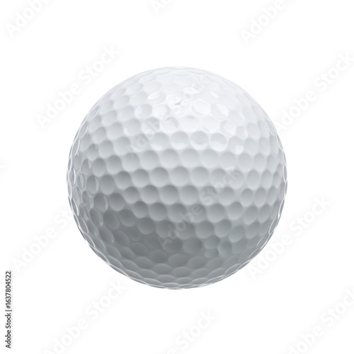 Fotografie Single white golf ball on transparent background