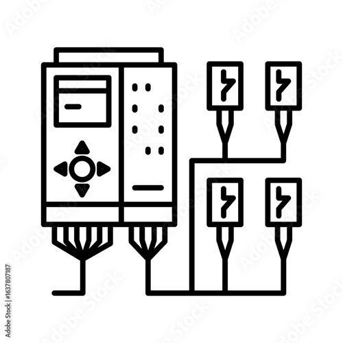 PLC and relay icon