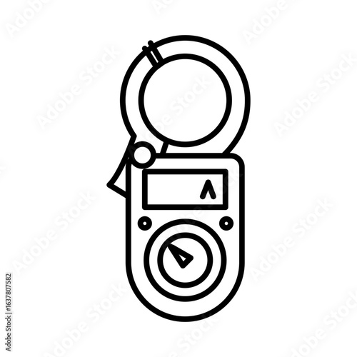 Clamp ampere meter icon