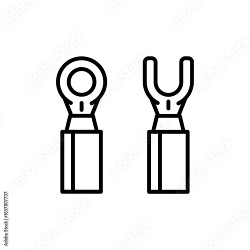 Terminal crimp connector icon