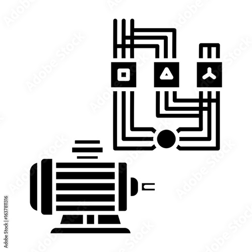 Star delta diagram cable icon