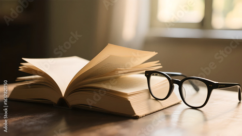 book and glasses