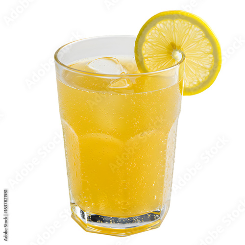 glass of orange juice with lemon