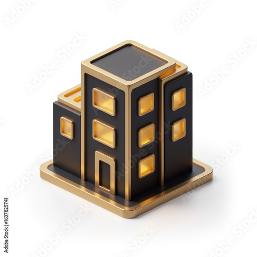 Modern Minimalist Office Building Icon