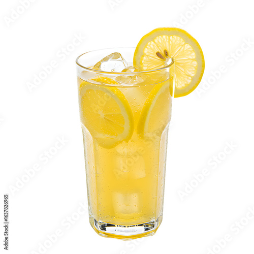 glass of orange juice with lemon