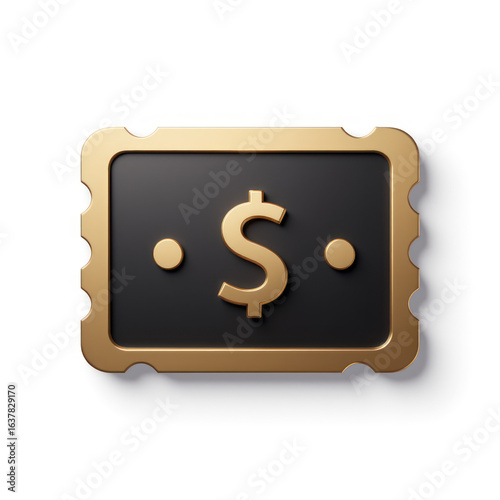 Gold and Black Ticket Design