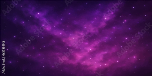 An abstract starry sky with a cosmic nebula creating a bright, deep blue galaxy background