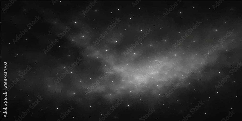 Obraz premium Abstract starfield motion in a blue cosmos with a starry sky and nebula