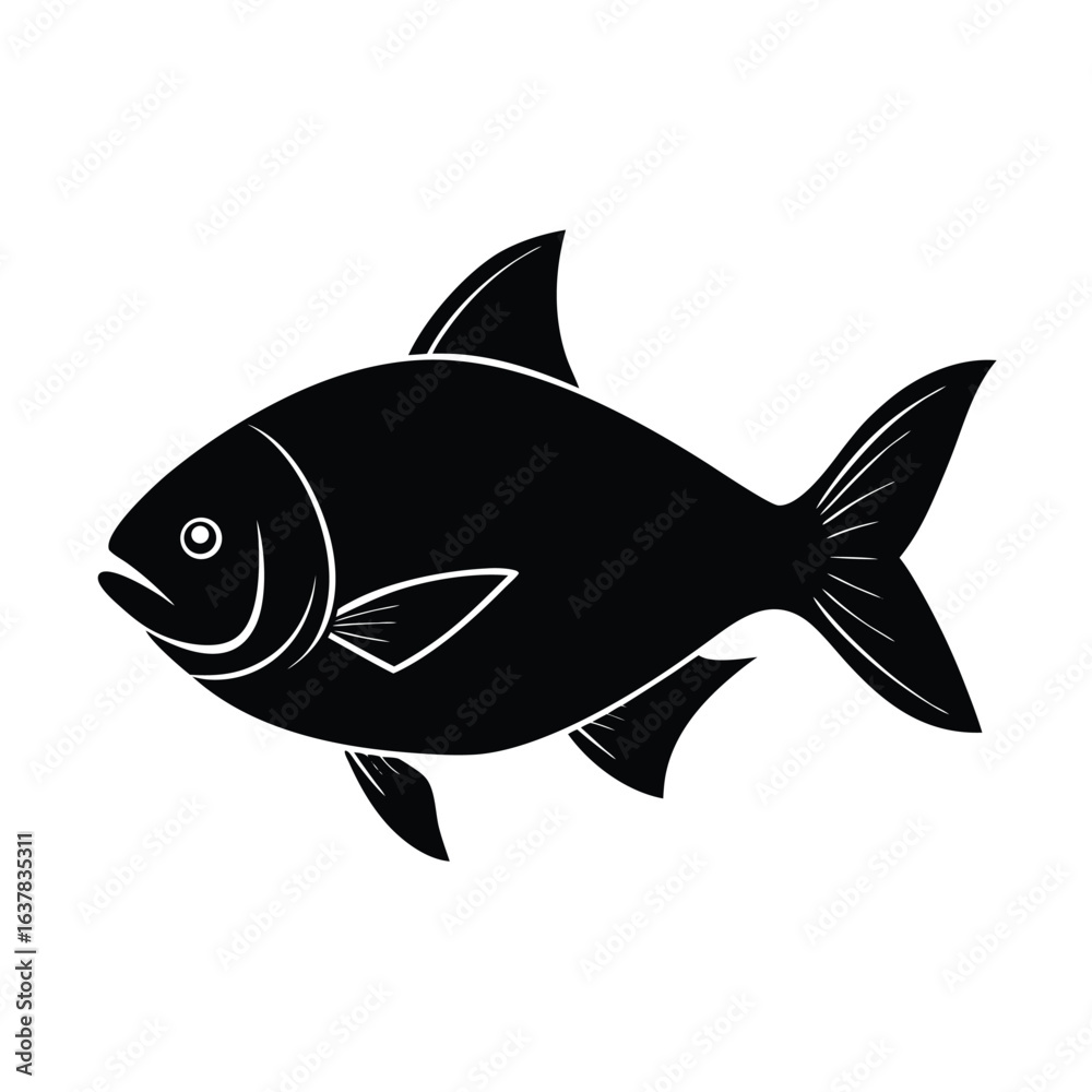 Obraz premium fish silhouette sea