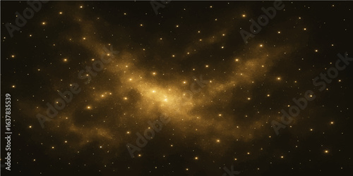 A stunning abstract space background with twinkling stars, glowing nebulae, and a dark, cosmic glow