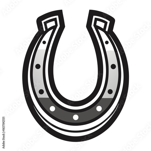 horseshoe isolated on black