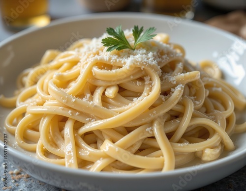 spaghetti with parmesan