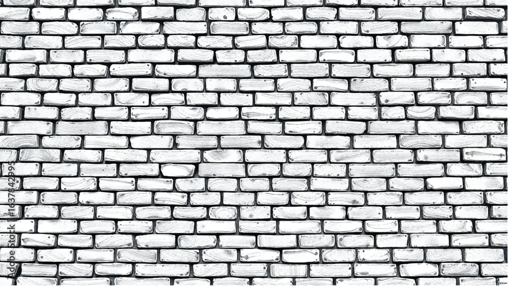Obraz premium Black and White Brick Wall Background. Brick Wall Pattern. Brick Wall Texture.