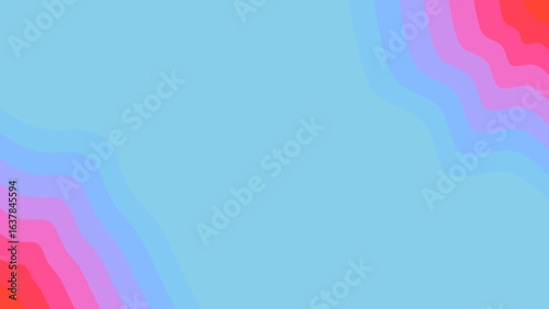 Vibrant abstract background with flowing waves of pink, purple, and blue against a light blue canvas.