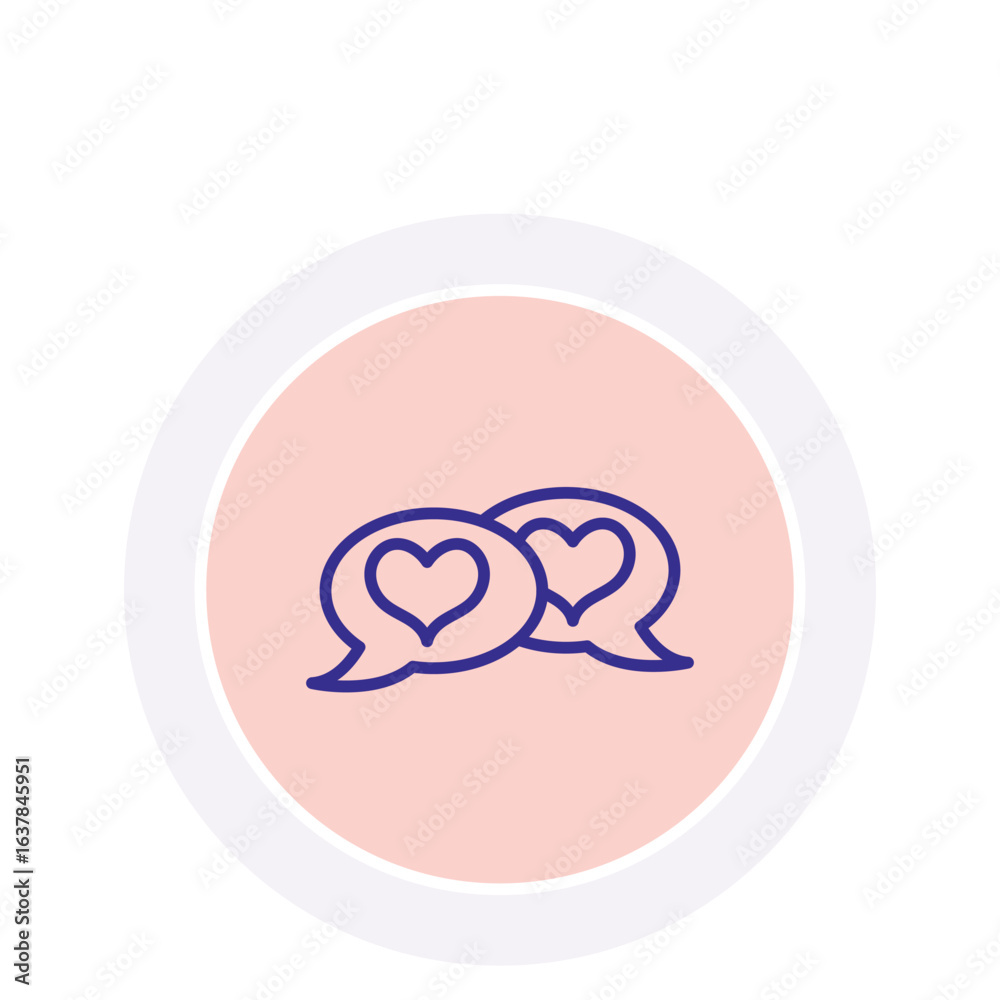 Obraz premium Love Chat vector, pixel perfect, illustrator file 