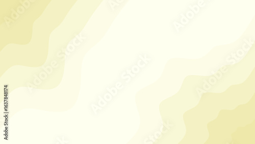 A serene and modern abstract background featuring soft, flowing wavy lines in gentle shades of yellow and cream, creating a harmonious and calming visual texture.