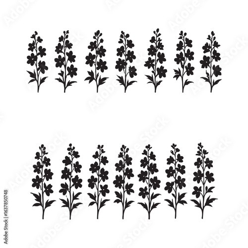 Elegant Black Silhouette Floral Design