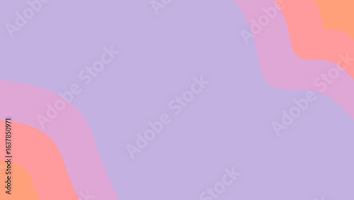 A calming abstract background with soft, organic wavy shapes in gentle pastel lavender, peach, and pink tones, ideal for contemporary design.