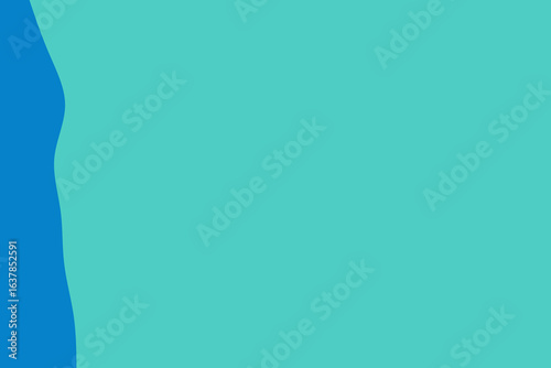 A serene and minimalist abstract background featuring a gentle wave of deep blue against a soothing teal backdrop, perfect for modern designs.