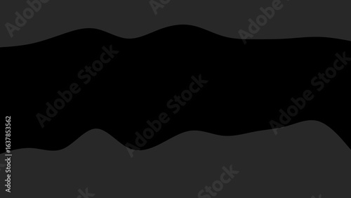 A sleek, dark abstract background featuring smooth, wavy grey and black lines, perfect for modern digital designs and minimalist presentations.