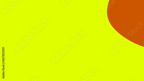 A vibrant and minimalist abstract composition featuring a bright yellow background contrasted by a warm, partial orange circle, evoking feelings of energy and simplicity.