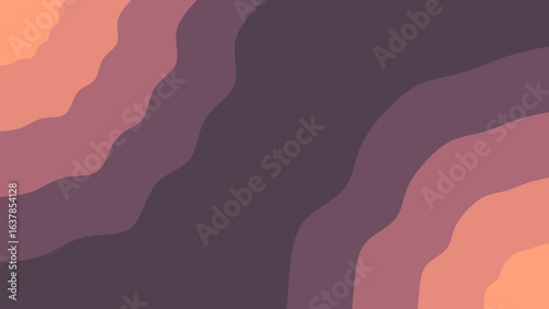 A calming and modern abstract background featuring smooth, organic wavy layers in a harmonious palette of warm earthy tones, perfect for digital designs.