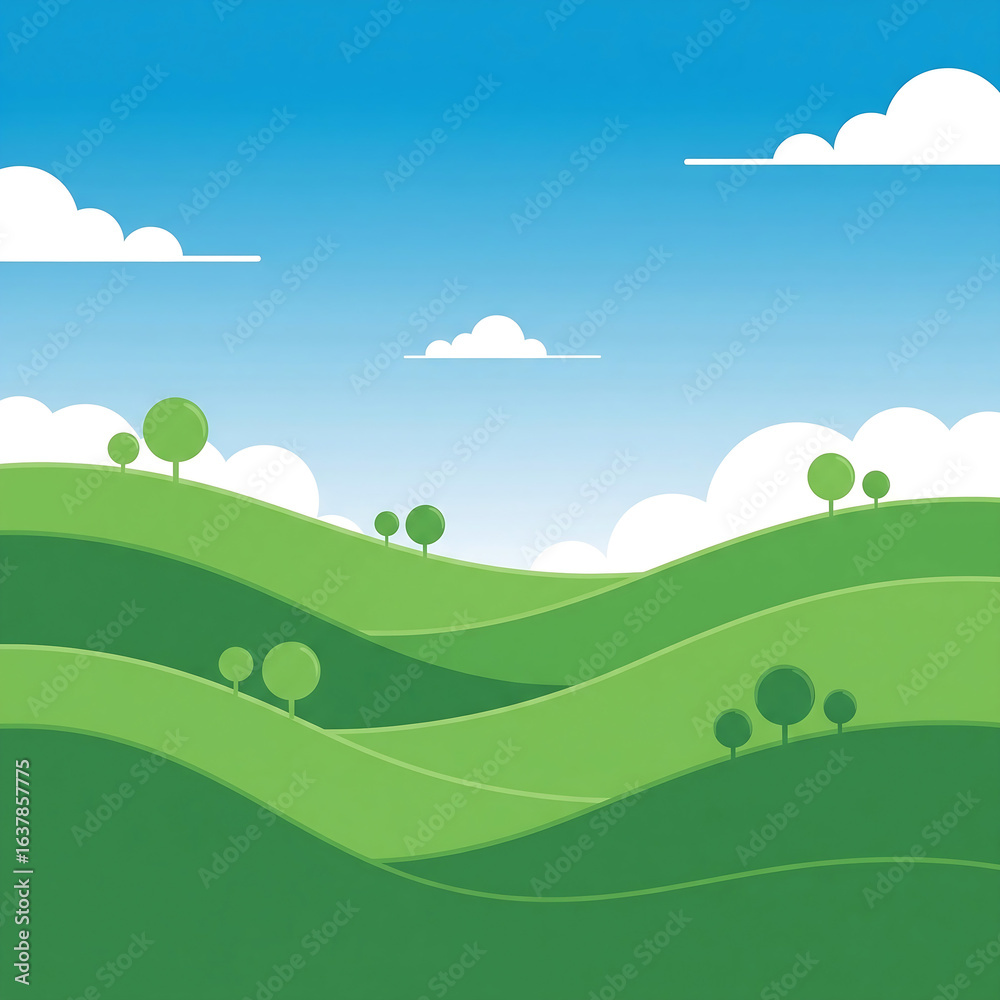 Obraz premium Rolling Green Hills 