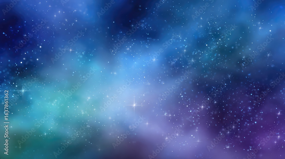 Fototapeta premium Sparkling green abstract watercolor space background