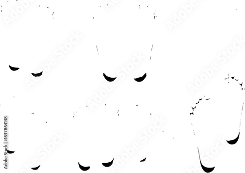Set different human footprints. Baby footprint - stock vector.
