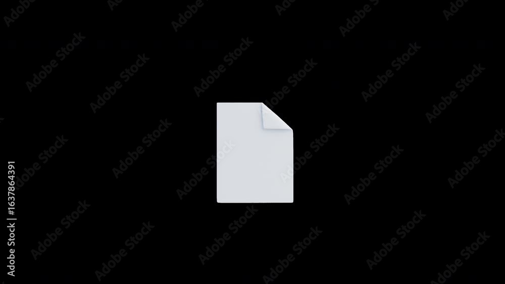 3D Animation of HTML File 3D Icon. File Format Concept 3D Animation of HTML File 3D Icon. File Format Concept