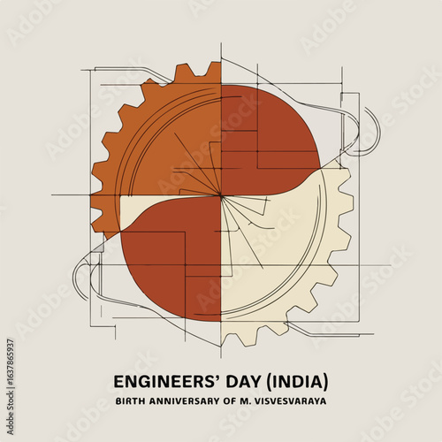 Engineers' Day India – Sir M. Visvesvaraya Tribute Illustration.