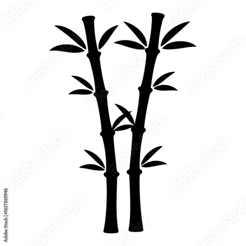 Download black bamboo vector silhouette illustration for graphic design and decoration needs now